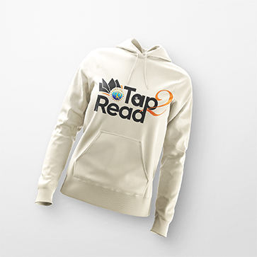 Tap2Read Cream Hoodie